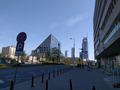 Jerozolimskie Avenue in the center of Warsaw